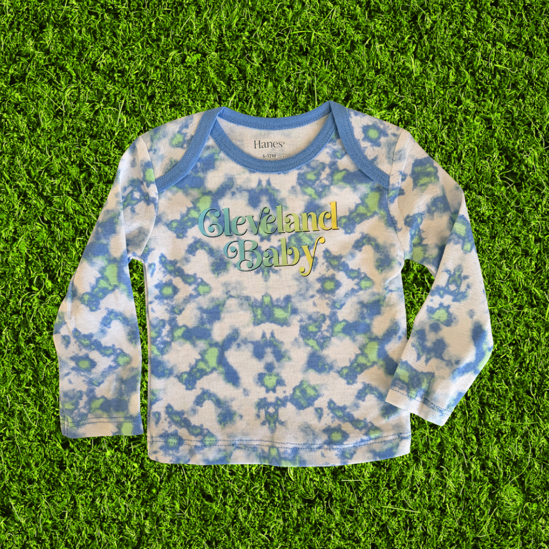 Cleveland Baby Tie Dye Baby Long Sleeve T-Shirt