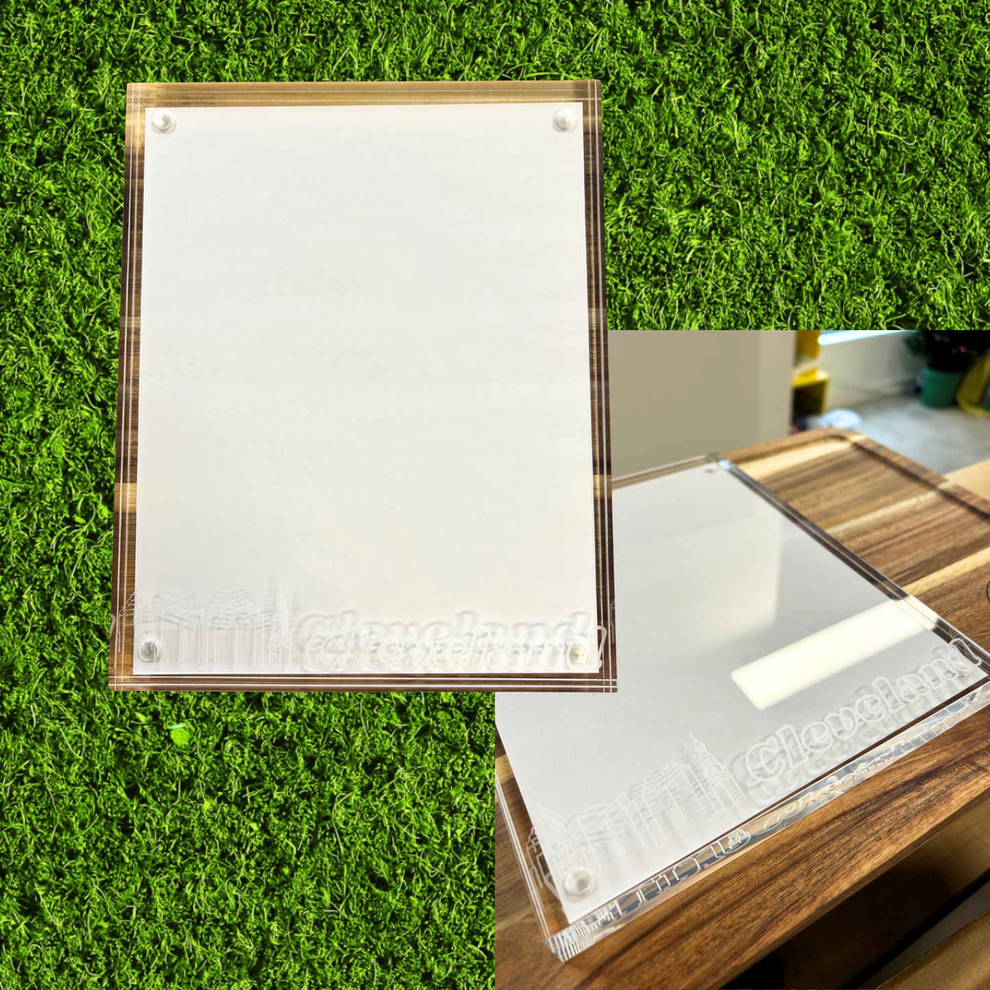 Solid Acrylic Etched Magnetic Frame