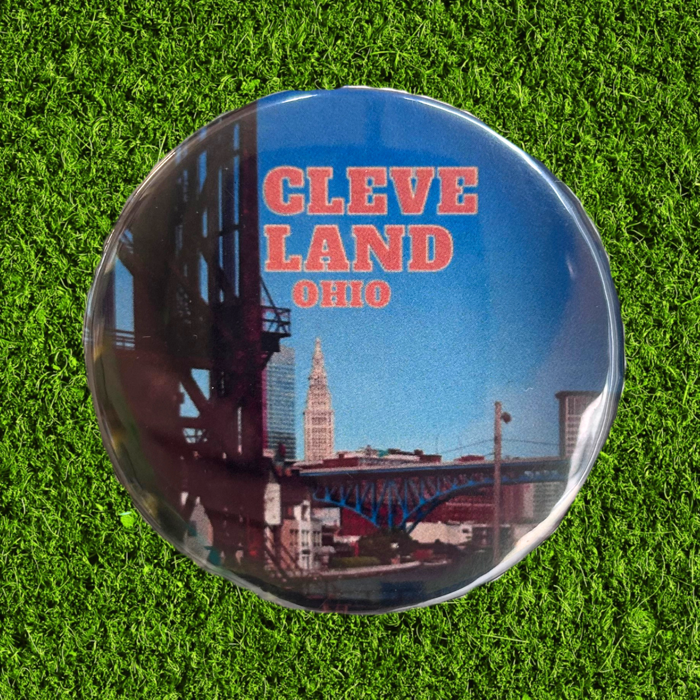 Cleveland Button Magnet