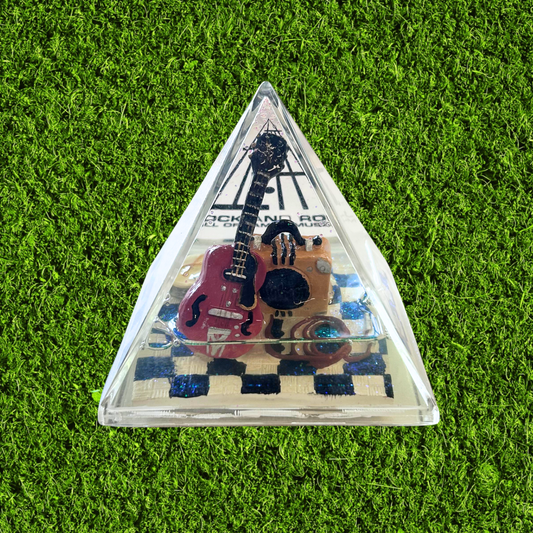 Vintage Rock Hall Pyramid Snow Globe