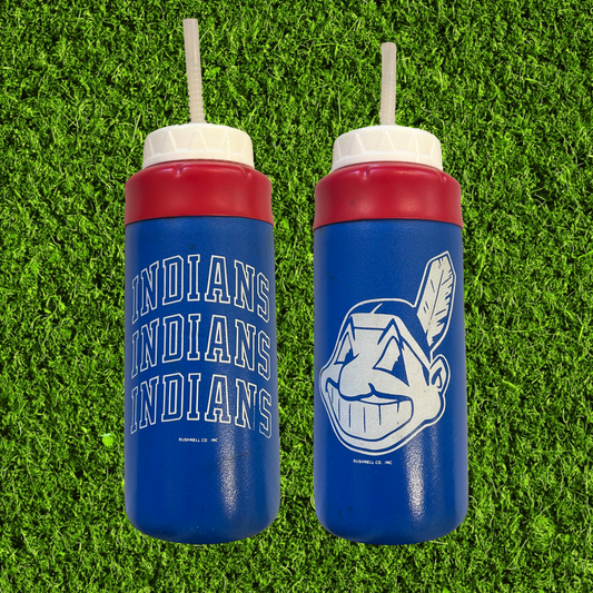 Vintage Indians Blue Water Bottle
