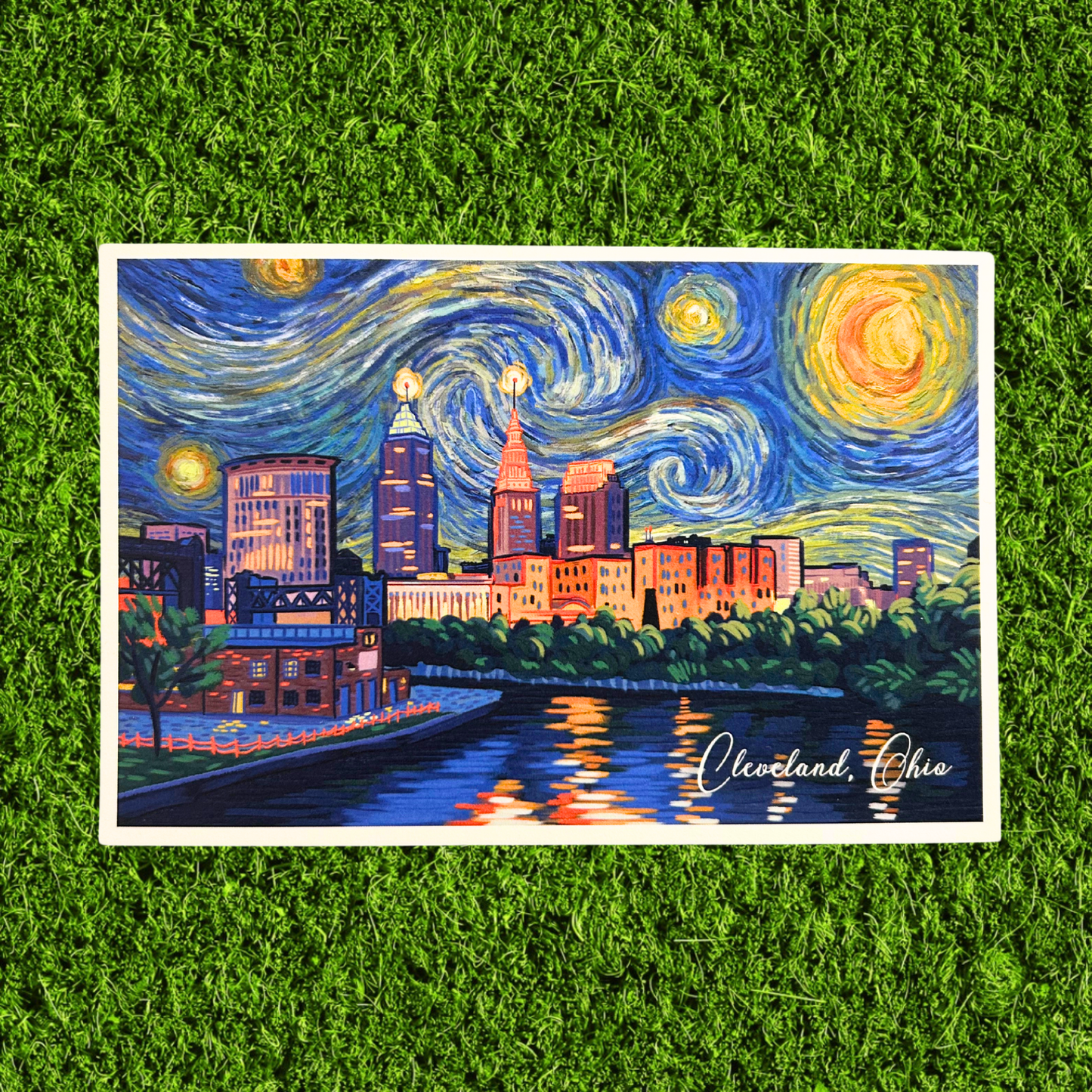 Cleveland Starry Night Postcard