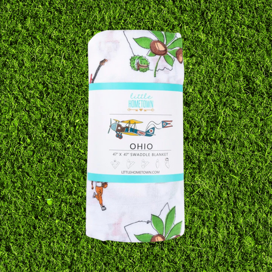 Ohio Baby Muslin Swaddle Receiving Blanket