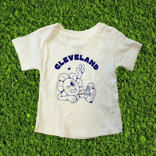 Cleveland Peace Sign Cream Toddler T-Shirt