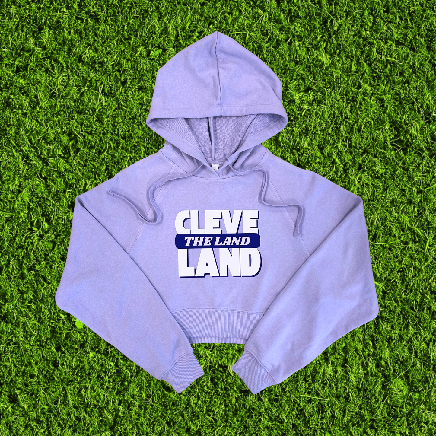 Women's The Land Cleveland Lavender Cropped Hoodie