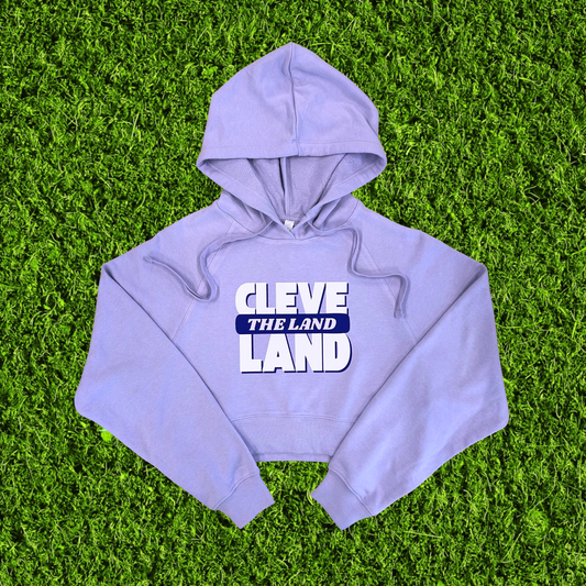 Women's The Land Cleveland Lavender Cropped Hoodie