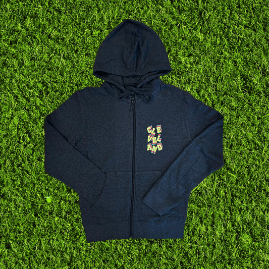Falling Cleveland Zip Up Hoodie