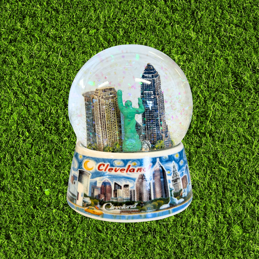 Cleveland Starry Night Skyline Snow Globe