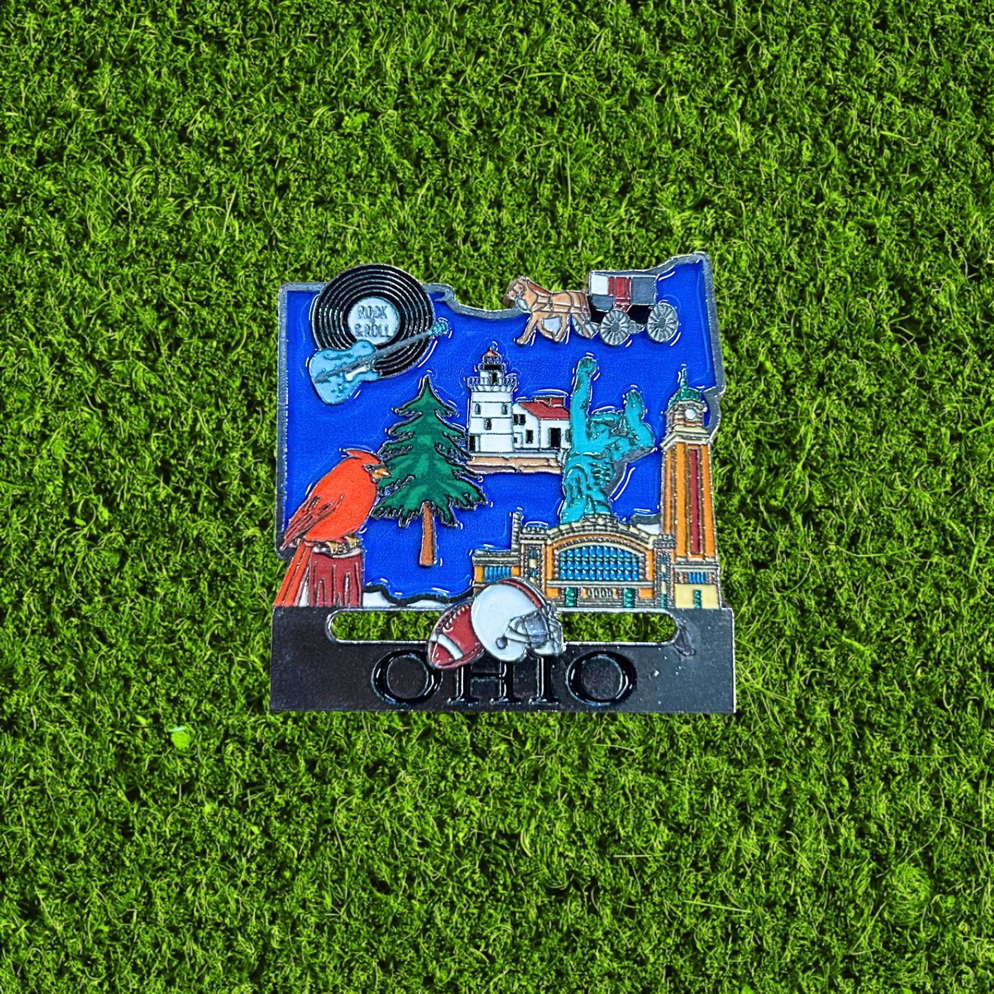 Ohio Landmarks Metal Magnet