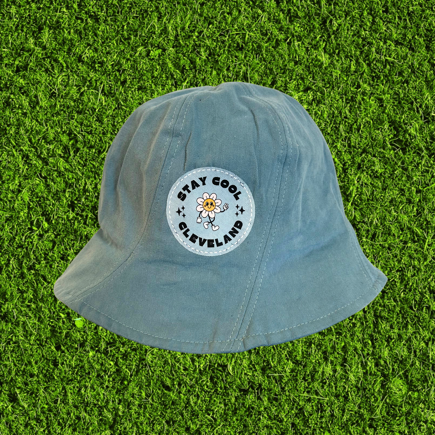 Blue Stay Cool Cleveland Canvas Bucket Hat