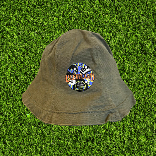 Green Cleveland Home of Rock n' Roll Canvas Bucket Hat