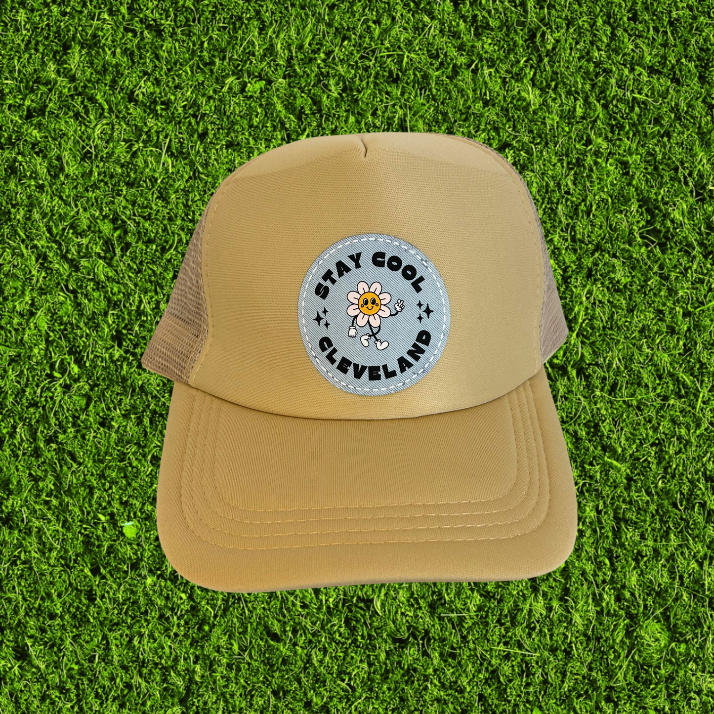 Tan Stay Cool Cleveland Trucker Hat