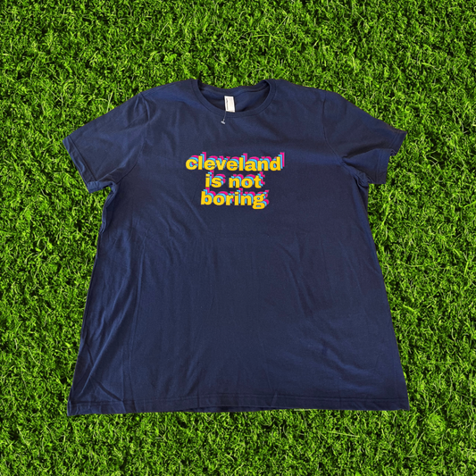 Women's Cleveland Is Not Boring Navy T-Shirt