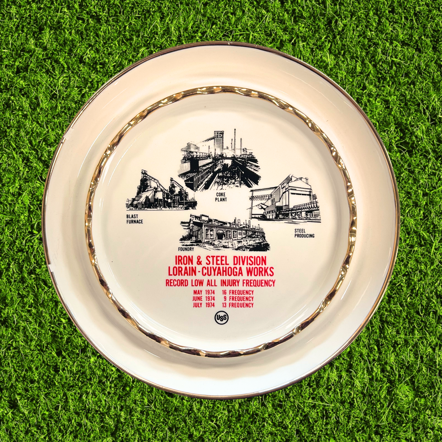 Vintage Iron and Steel Division Lorain - Cuyahoga Works Decorative Dish