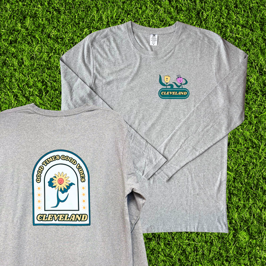 Cleveland Good Times Good Vibes Grey Long Sleeve T-Shirt