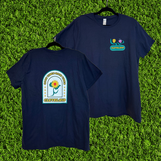 Cleveland Good Times Good Vibes Navy T-Shirt