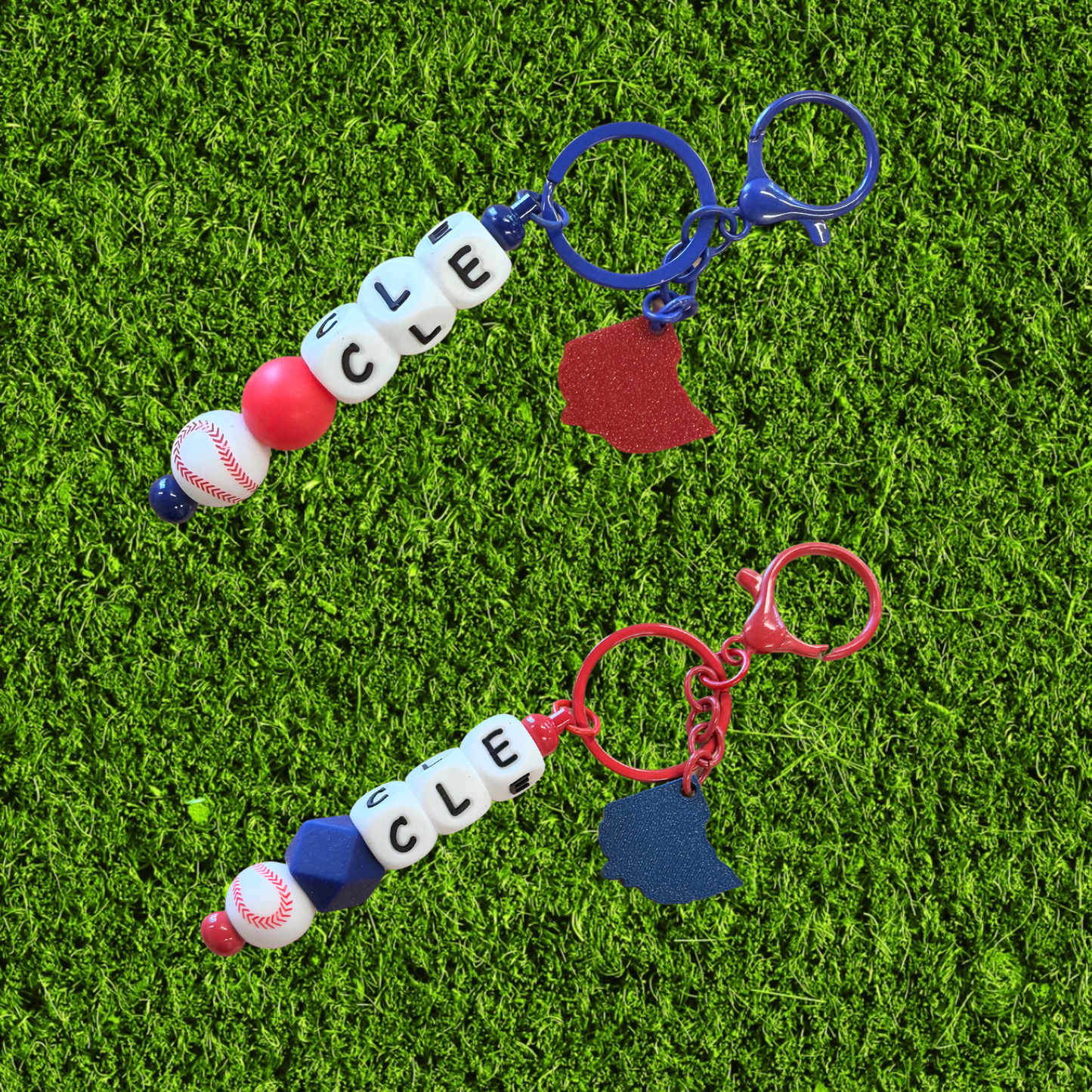 Guardian Colors CLE Ohio Chunky Bead Keychain