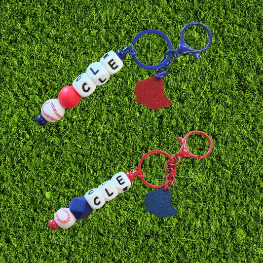 Guardian Colors CLE Ohio Chunky Bead Keychain