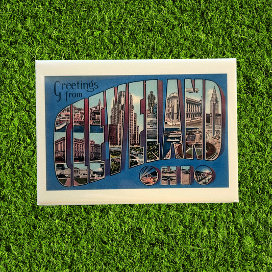 Greetings from Cleveland Iconic Buildings Magnet