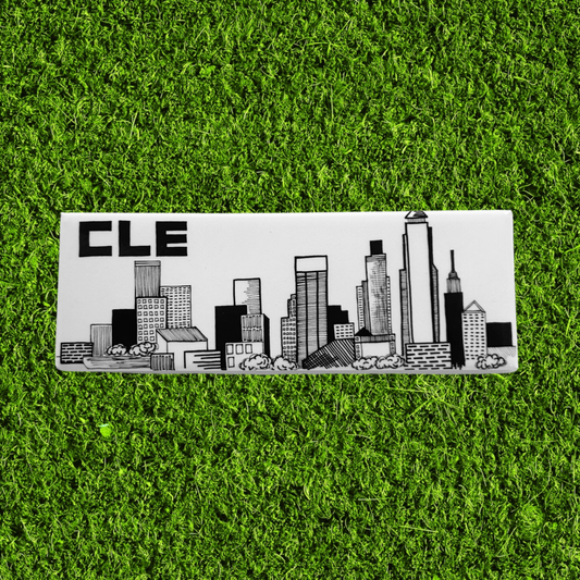 CLE Geometric Black and White Magnet
