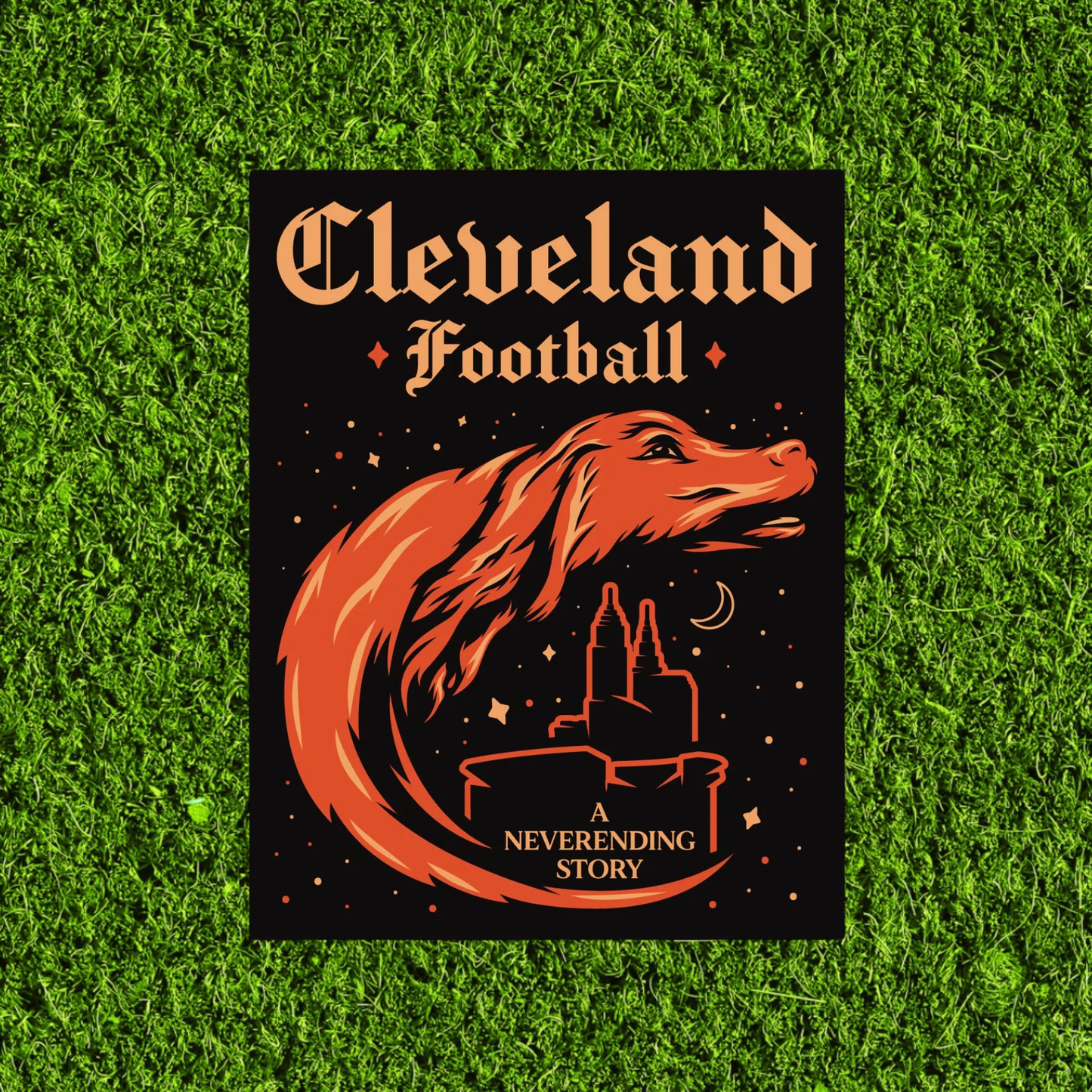 Never Ending Cleveland Football Magnet