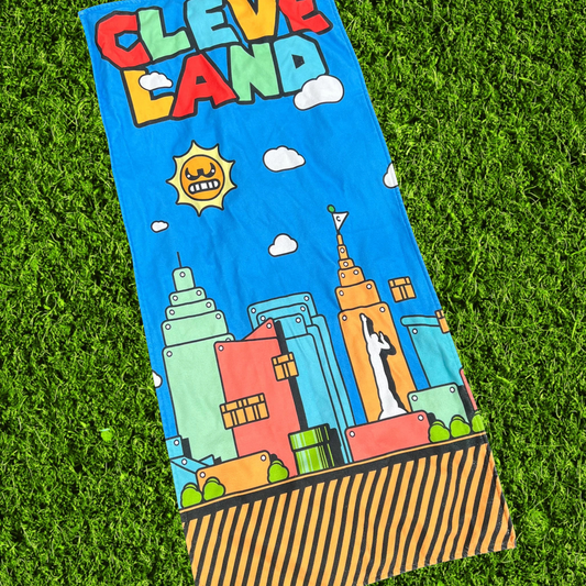 Colorful Cleveland Beach/Pool Towel