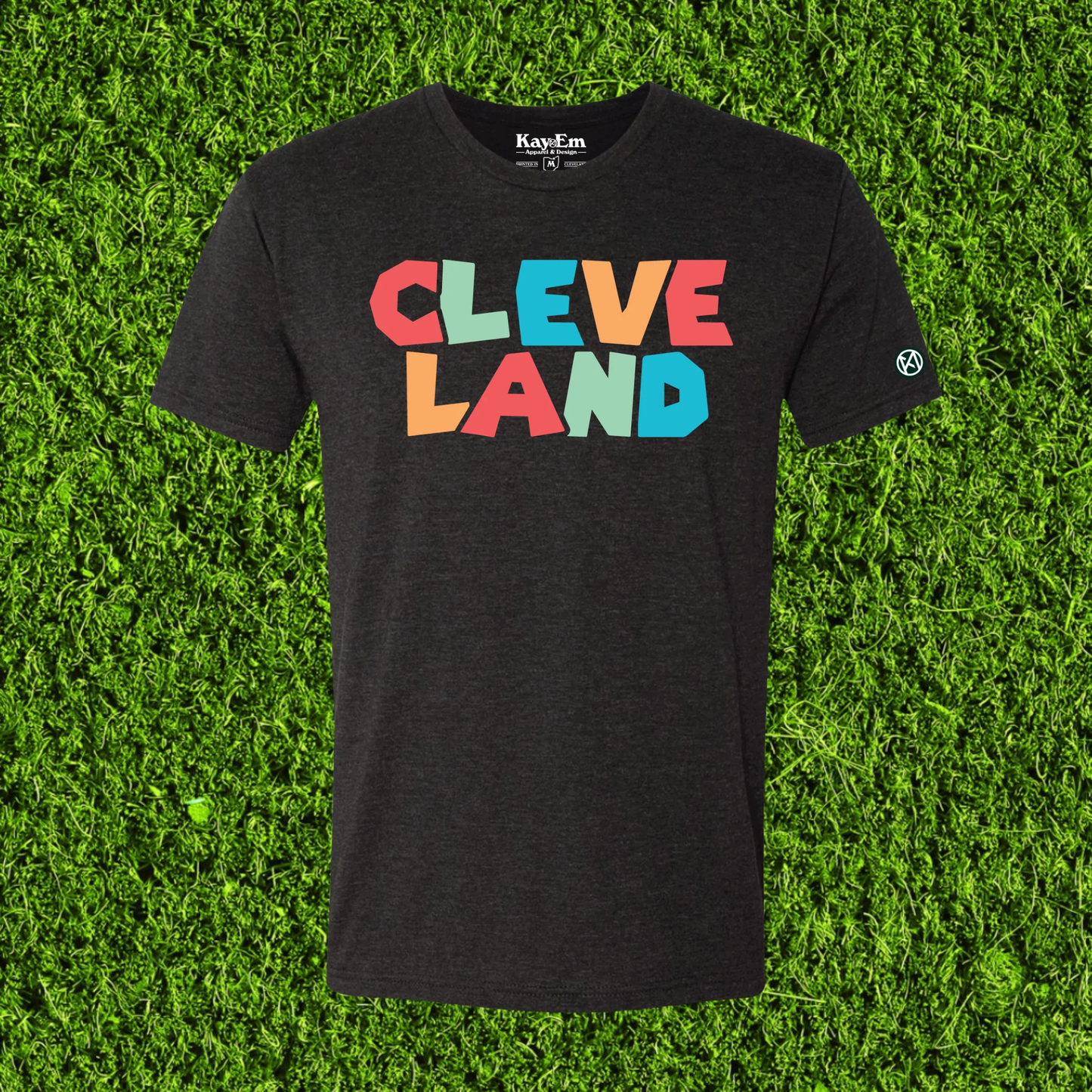 Colorful Cleveland Black Tee