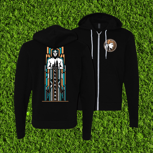 Cleveland Guardian Black Zip Up Hoodie