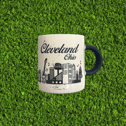 Cleveland Skyline Marble Ceramic Mini Mug