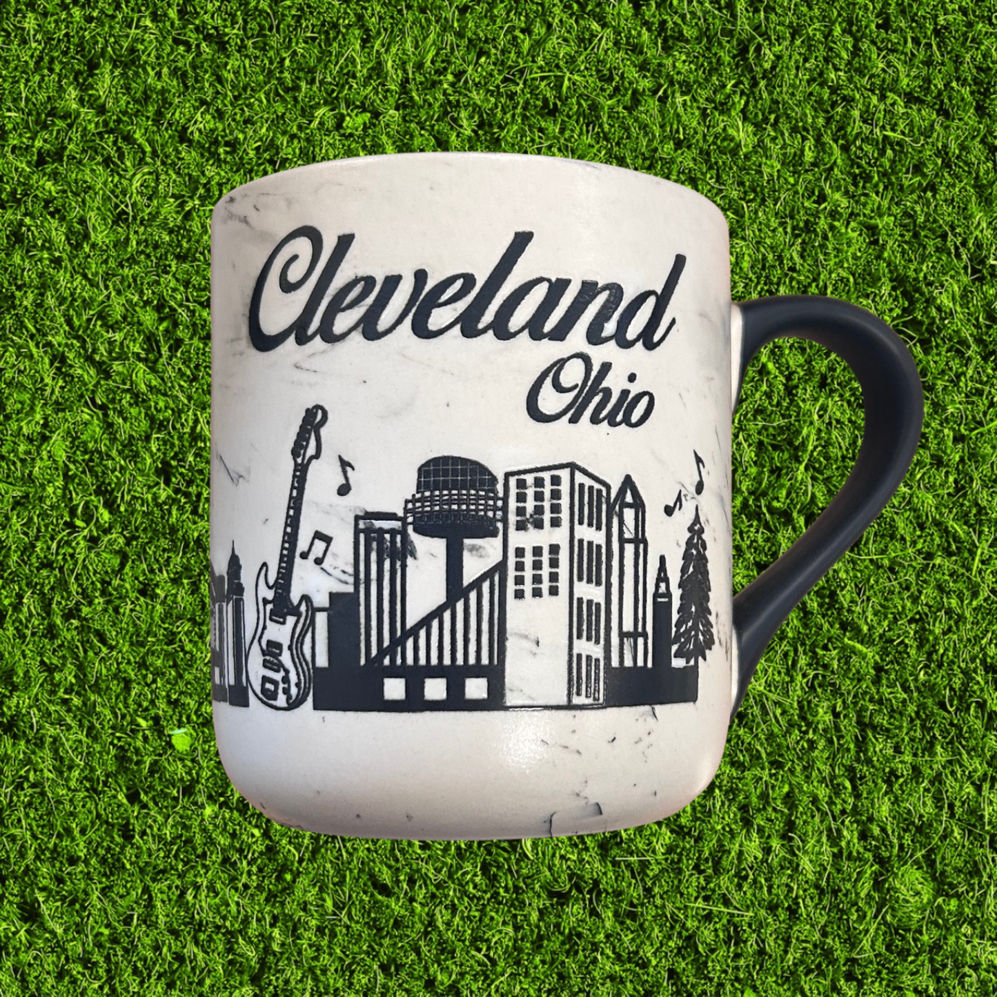 Cleveland Skyline Marble Ceramic Mug