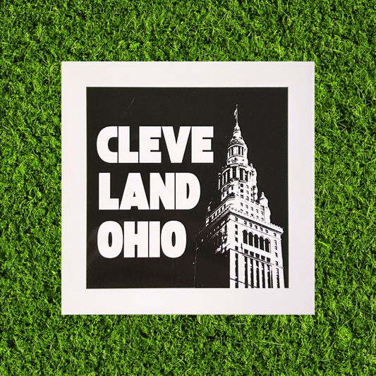 Cleveland Terminal Tower B&W Sticker