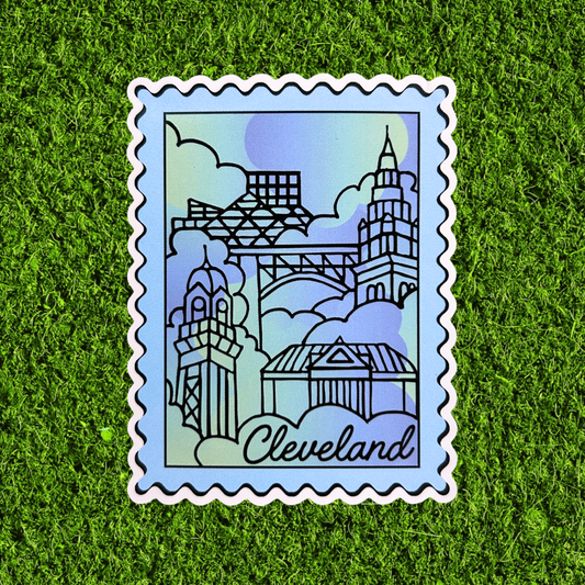 Cleveland Postage Stamp Sticker