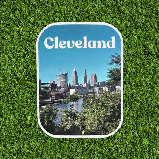 Cleveland Skyline Blue/Green Sticker
