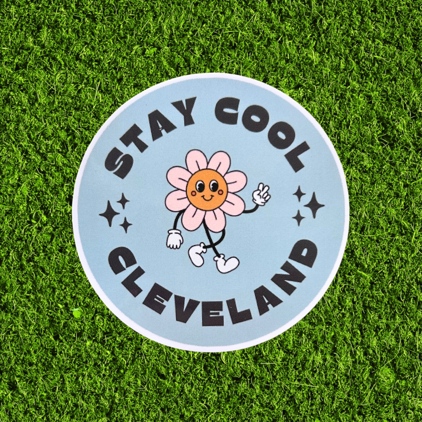 Stay Cool Cleveland Flower Sticker
