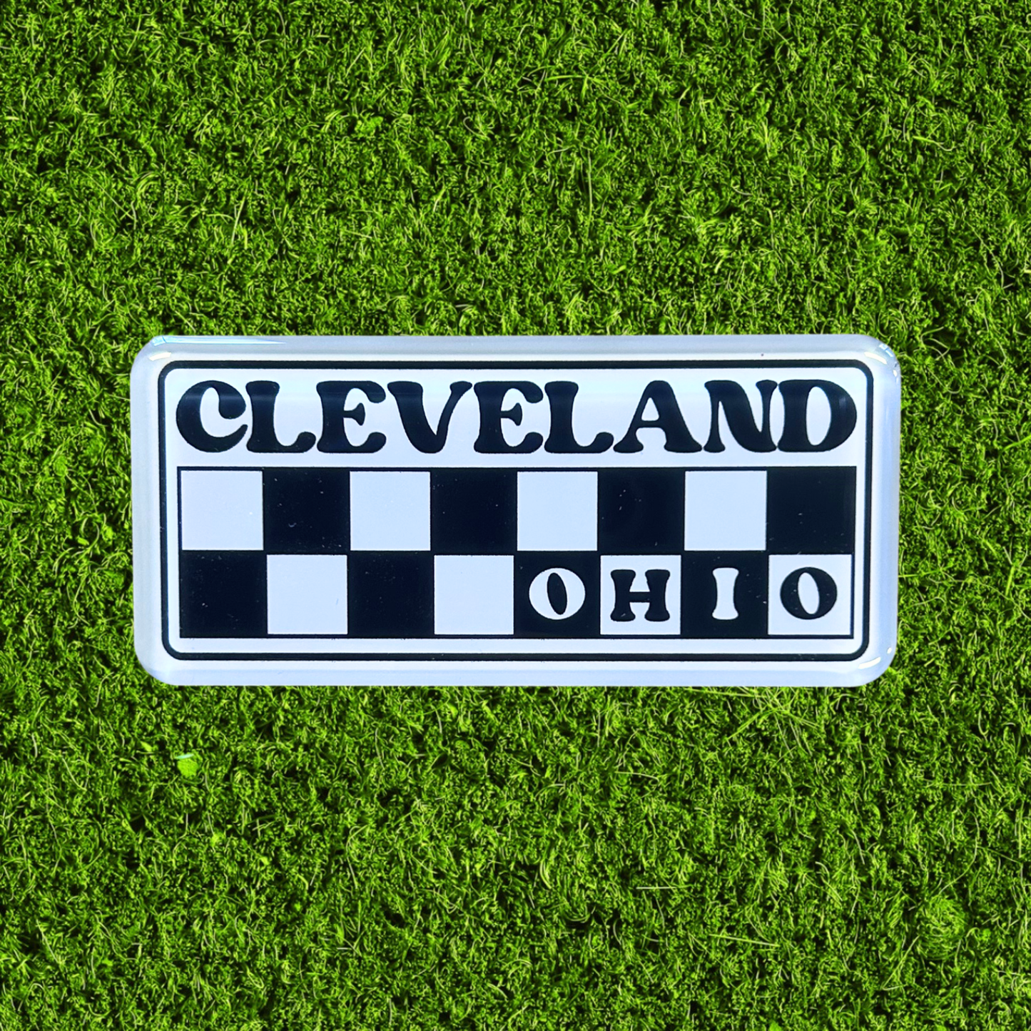 Cleveland Ohio Check Acrylic Magnet