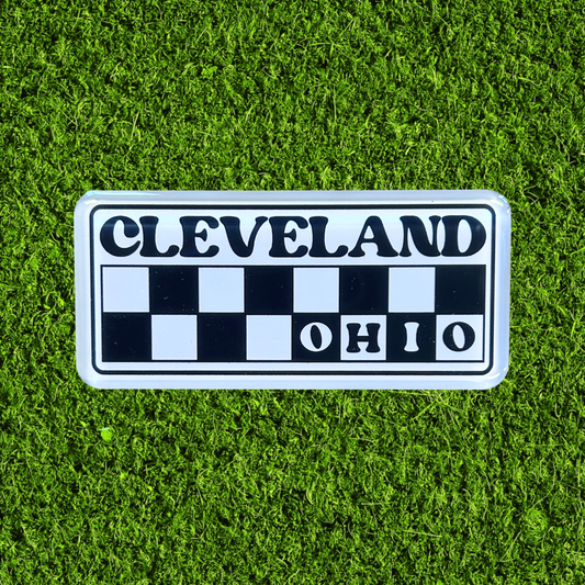 Cleveland Ohio Check Acrylic Magnet