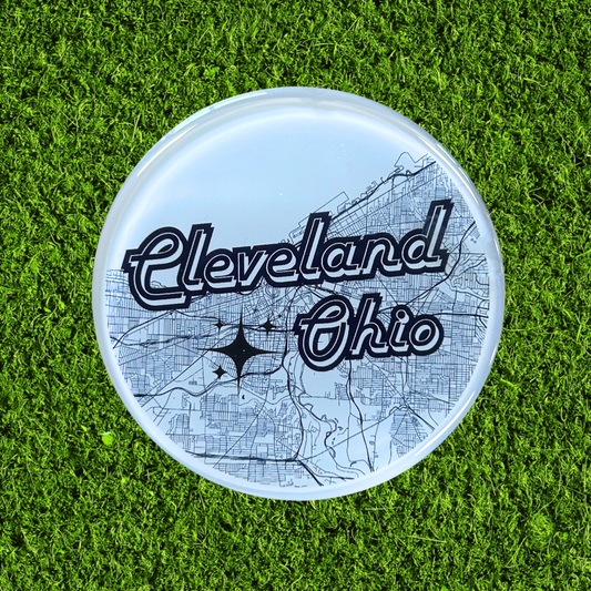 Retro Cleveland Map Acrylic Magnet