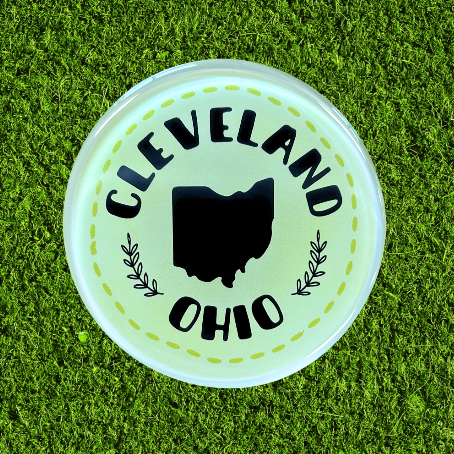 Cleveland, Ohio Wheat Wreath Acrylic Magnet