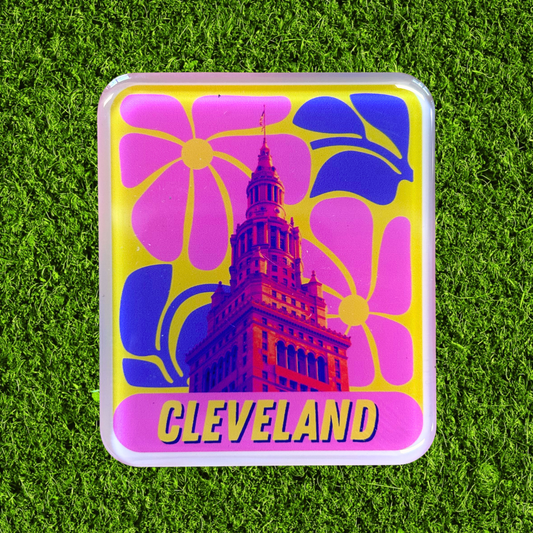 Groovy Tower City Cleveland Acrylic Magnet