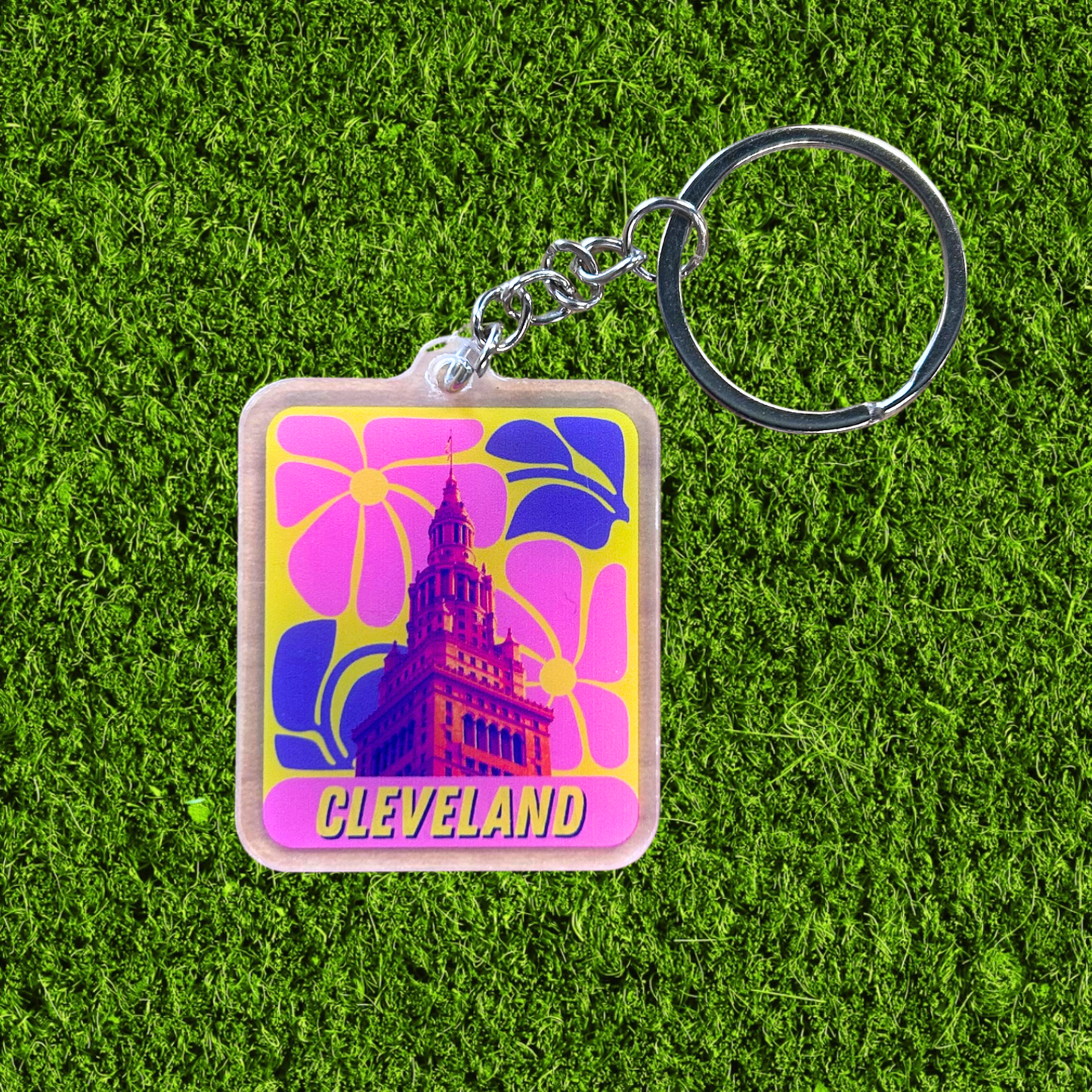Groovy Cleveland Acrylic Keychain