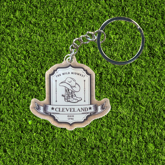 Wild Midwest Boots & Cowboy Hat Cleveland Acrylic Keychain