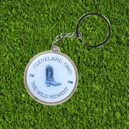 Wild Midwest Cowgirl Boot Cleveland Acrylic Keychain