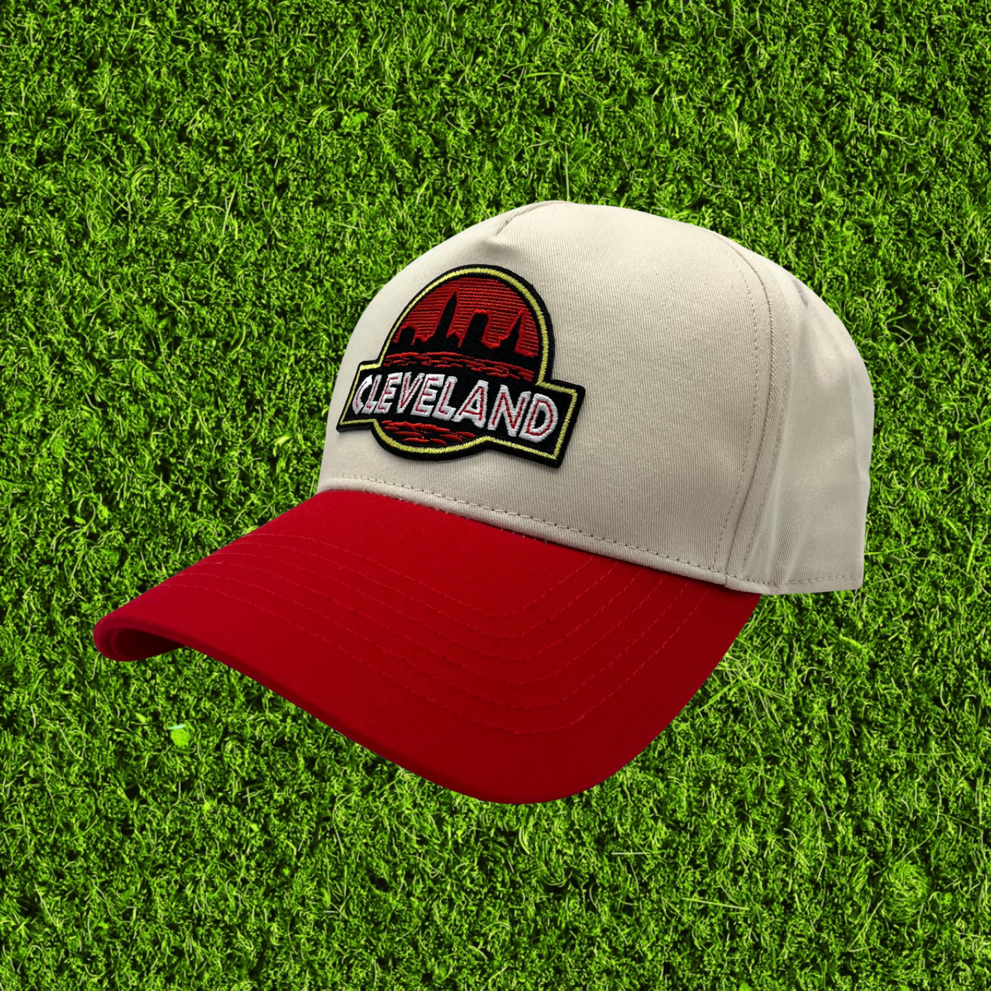 Jurassic Land Red Beige Hat