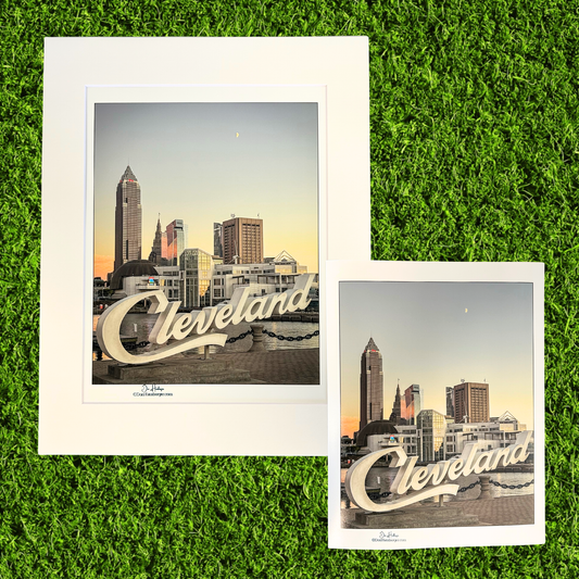 Cleveland Script Sunset Don Hunsberger Print