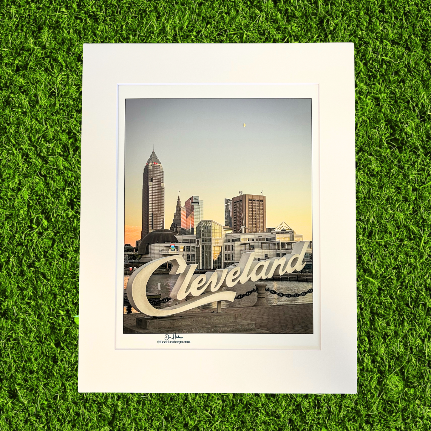 Cleveland Script Sunset Don Hunsberger Print