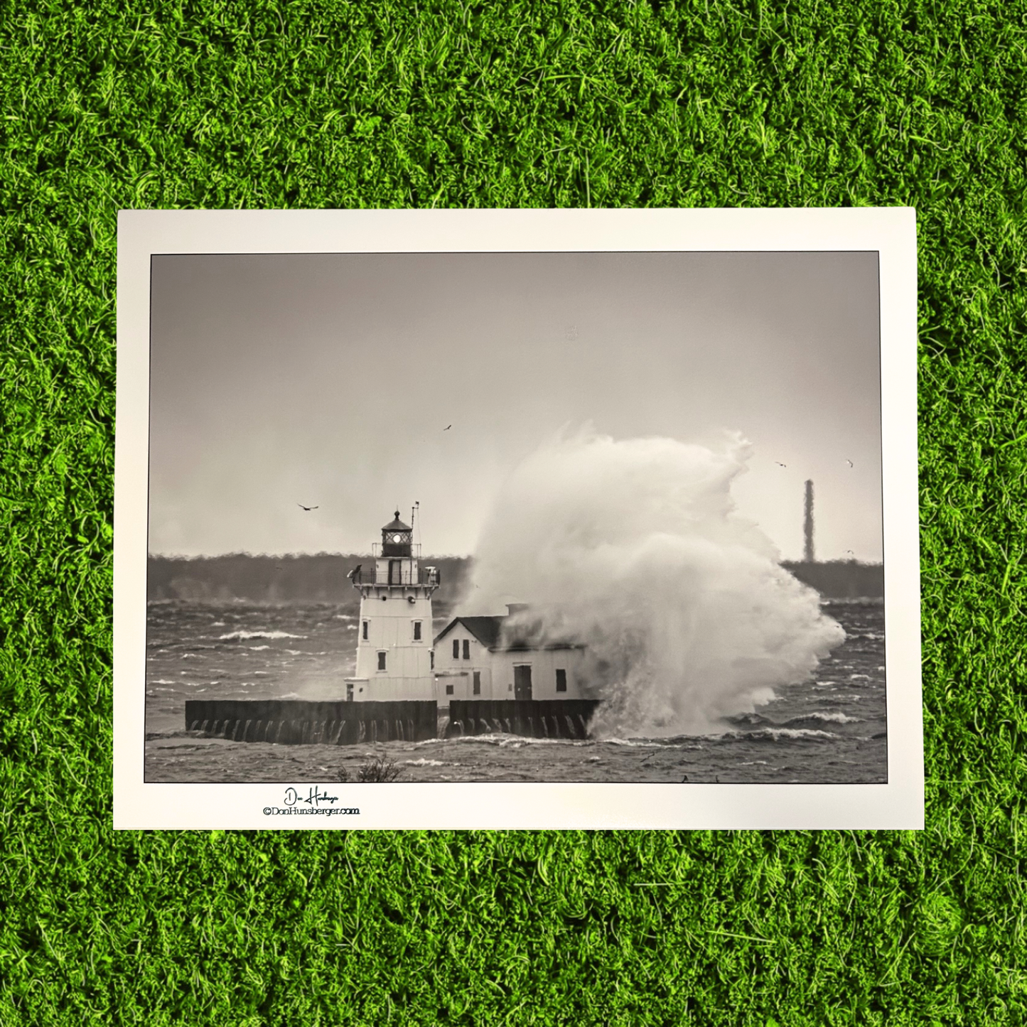 Black and White Lighthouse Don Hunsberger Print