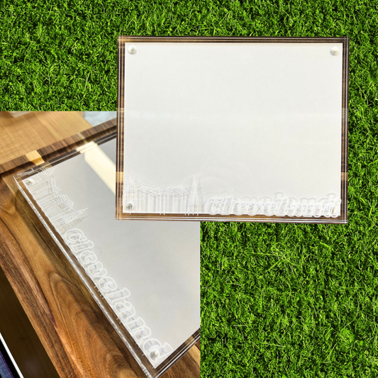 Solid Acrylic Etched Magnetic Frame