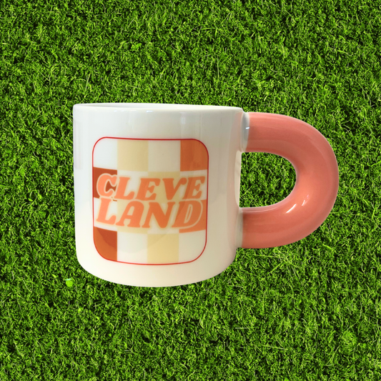 Checker Print Pink Chunky Mug