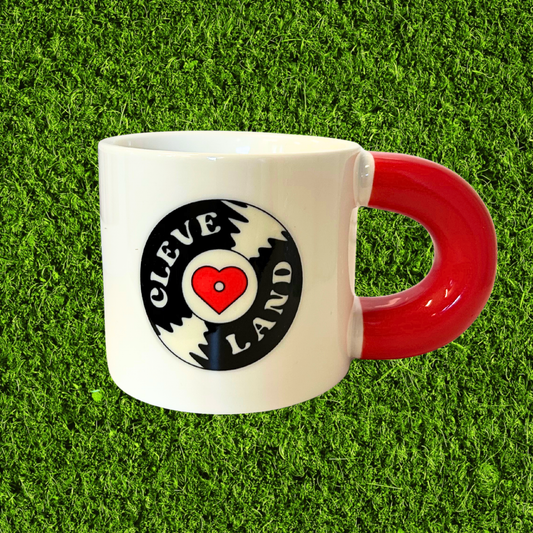 Love Cleveland Record Red Chunky Mug