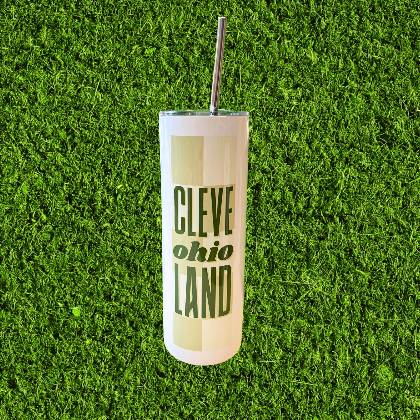 Checker Print 20oz Stainless Steel Straight Tumbler